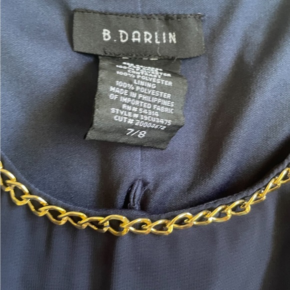 B darling navy blue sleeveless dress - Picture 3 of 6